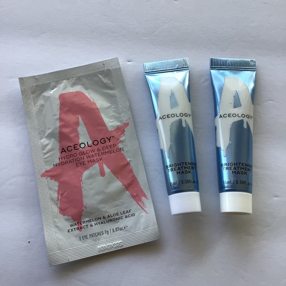 ACEOLOGY TREATMENT MASK DELUXE SAMPLES NWT SET OF THREE